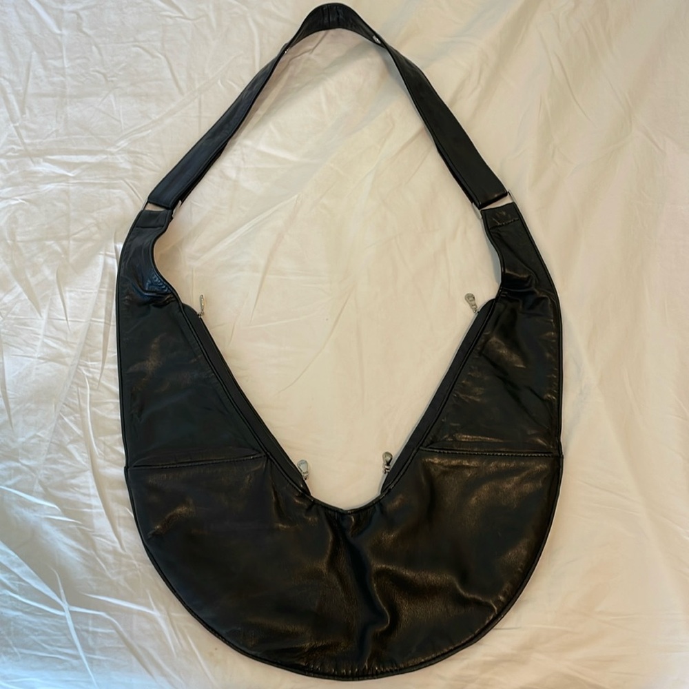 Sashbag black matte leather